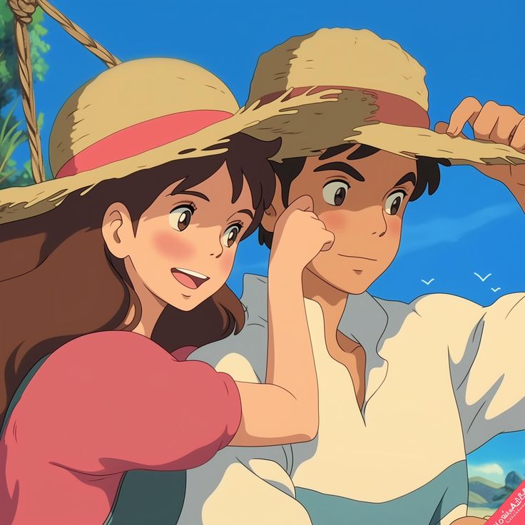 Couple in Ghibli style